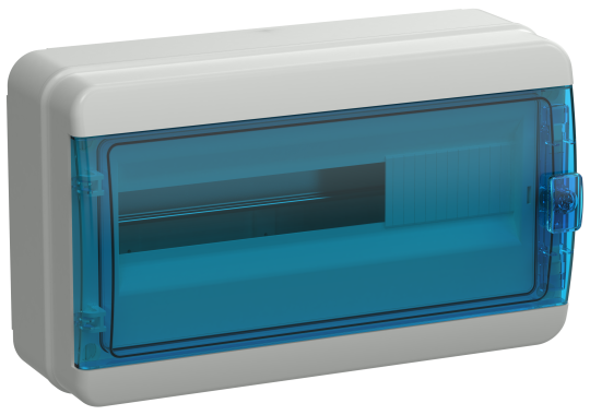 TEKFOR Корпус пласт. КМПн-18 IP65 син. прозр. дверь IEK