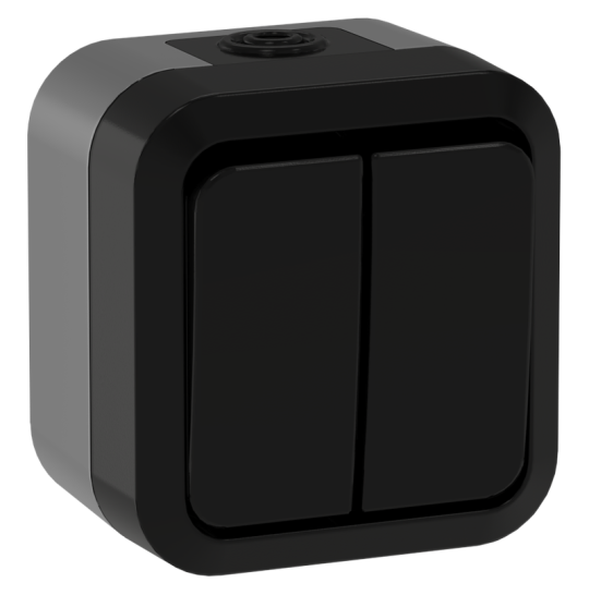 TORS Выключ. двухкл. прох. 10А IP55 TS125 графит IEK