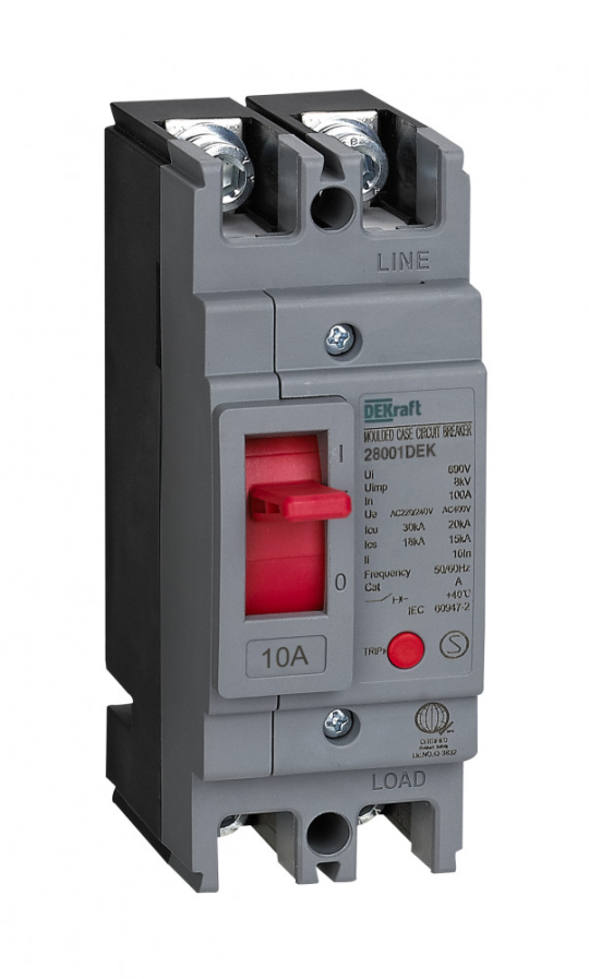 Силовой автоматический выключатель 2P 10A 20кА ВА-301