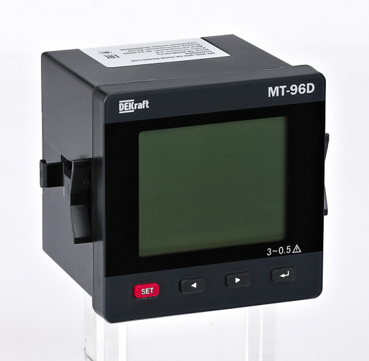 Мультиметр цифровой 96х96мм трехфазный, вход 100В 1А, RS485, LCD-дисплей МТ-96D