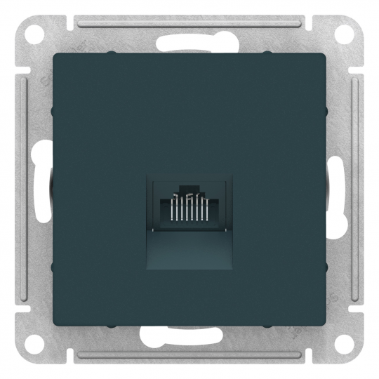 ATLASDESIGN РОЗЕТКА компьютерная RJ45, кат. 5Е, механизм, ИЗУМРУД
