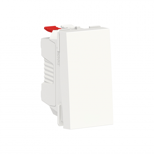 UNICA MODULAR выключатель 1-клавишный, кнопочный, сх. 1, 10 A, 1 мод, белый