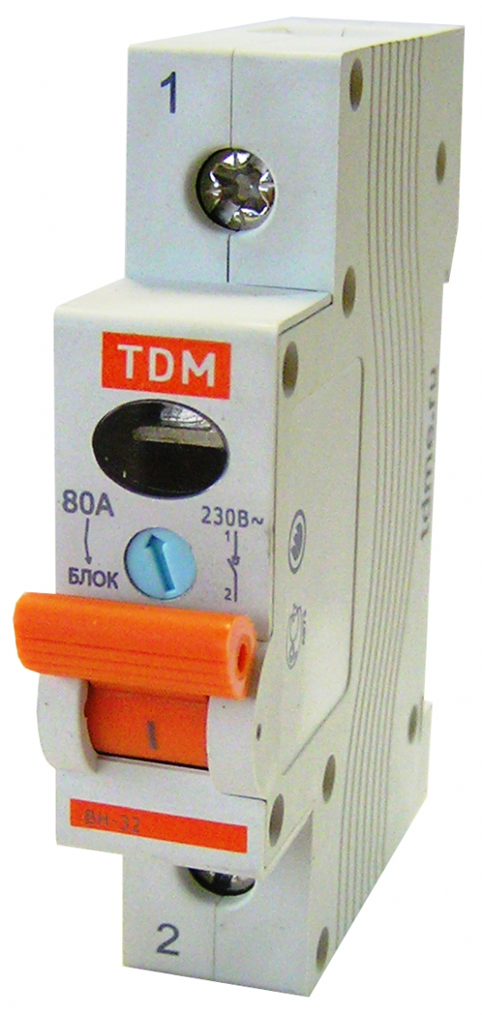 Выключатель нагрузки (мини-рубильник) ВН-32 1P 16A TDM