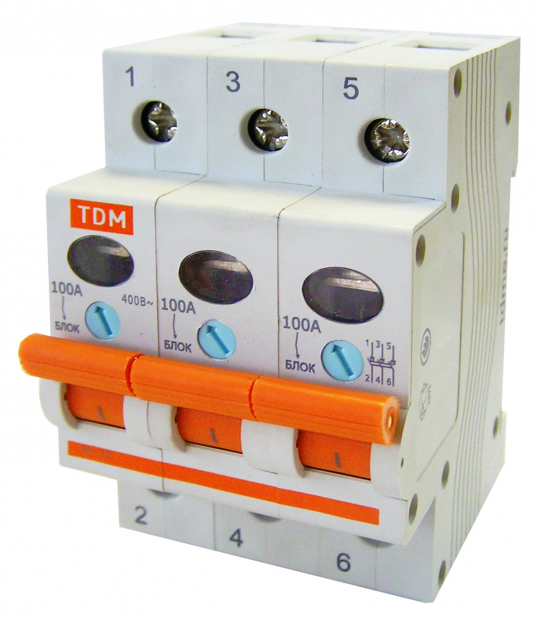 Выключатель нагрузки (мини-рубильник) ВН-32 3P 20A TDM