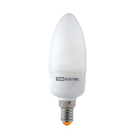 Лампа энергосберегающая КЛЛ-С-9 Вт-4000 К–Е14 TDM