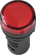 Лампа AD-16DS(LED)матрица d16мм красный 230В АС TDM