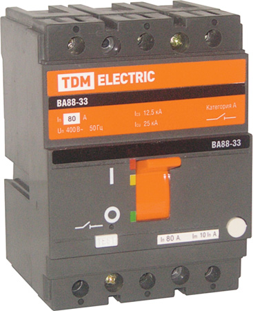 Автоматический выключатель ВА88-33 3Р 80А 35кА TDM
