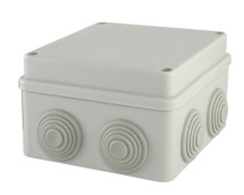 Распаячная коробка ОП 110х110х70мм, крышка на винтах, IP55, 8вх. инд. штрих-код TDM