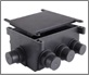 Коробка установочная СП D70х72мм, 4 ввода, черная, для заливки в бетон, IP44 TDM